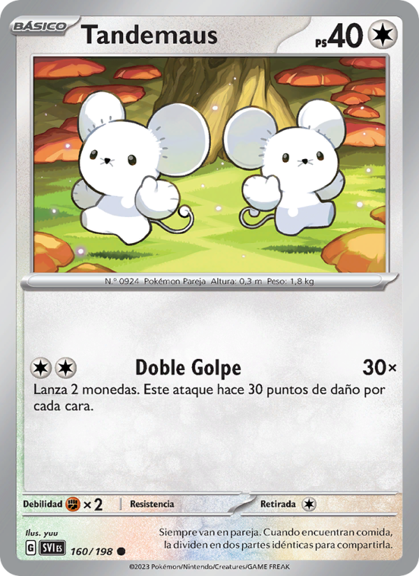 Tandemaus 160 — Escarlata y Púrpura (Spanish Pokémon TCG card)