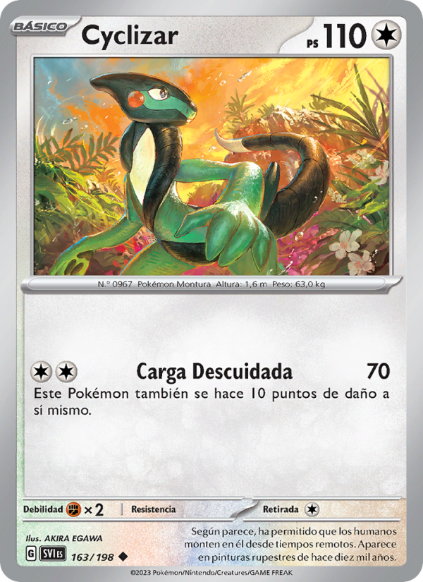 Cyclizar 163 — Escarlata y Púrpura (Spanish Pokémon TCG card)
