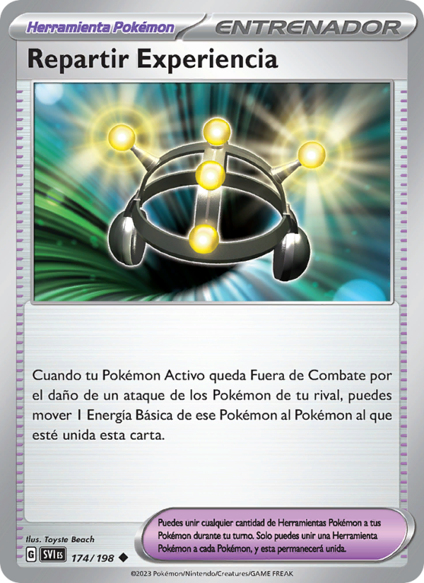 Repartir Experiencia 174 — Escarlata y Púrpura (Spanish Pokémon TCG card)