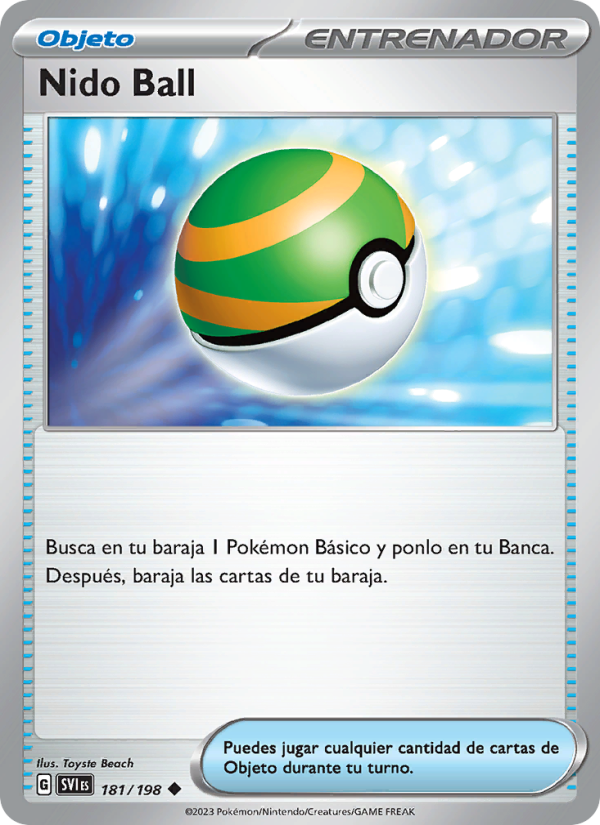 Nido Ball 181 — Escarlata y Púrpura (Spanish Pokémon TCG card)