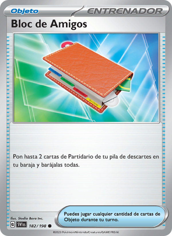 Bloc de Amigos 182 — Escarlata y Púrpura (Spanish Pokémon TCG card)