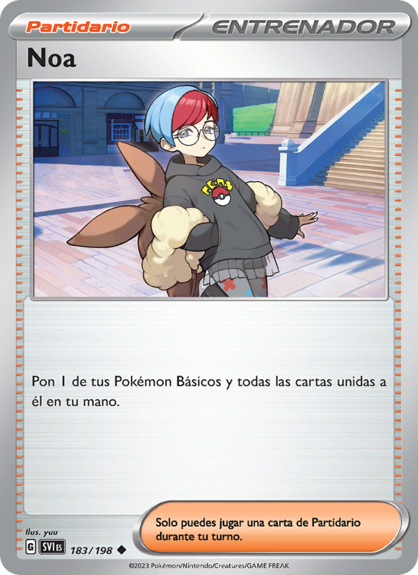 Noa 183 — Escarlata y Púrpura (Spanish Pokémon TCG card)