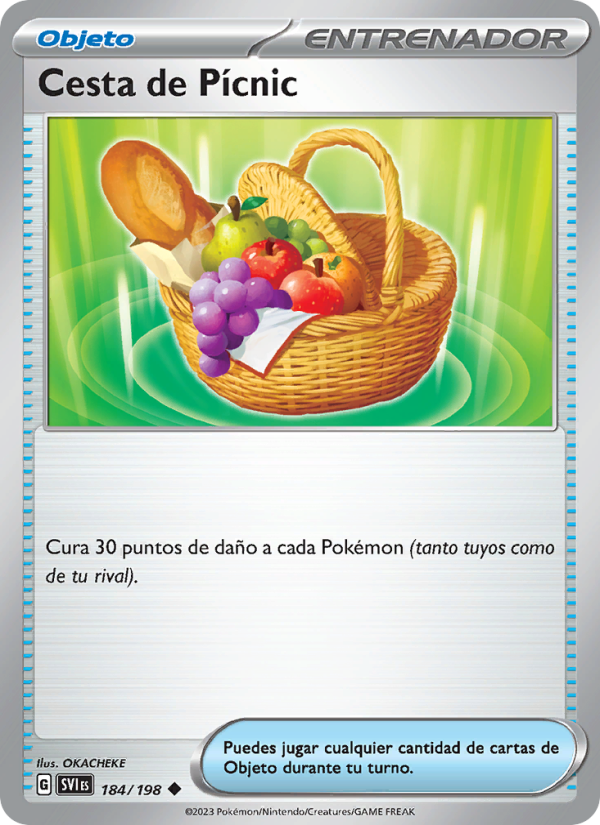 Cesta de Pícnic 184 — Escarlata y Púrpura (Spanish Pokémon TCG card)