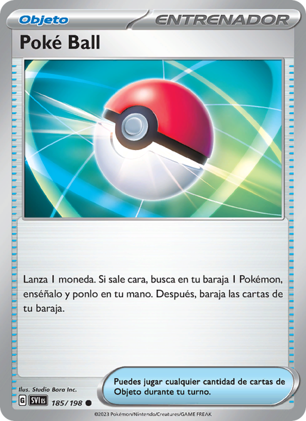 Poké Ball 185 — Escarlata y Púrpura (Spanish Pokémon TCG card)