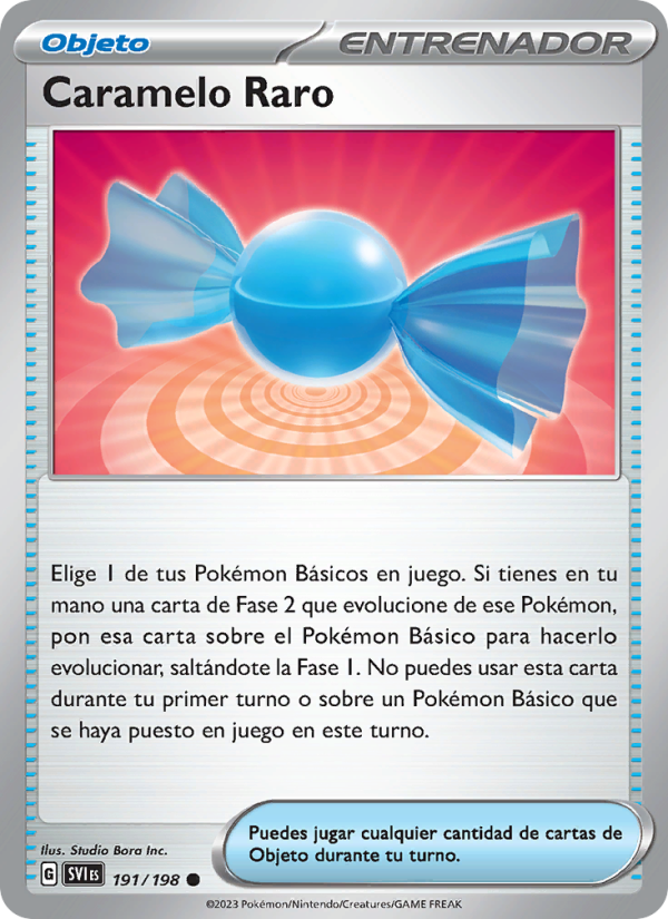 Caramelo Raro 191 — Escarlata y Púrpura (Spanish Pokémon TCG card)