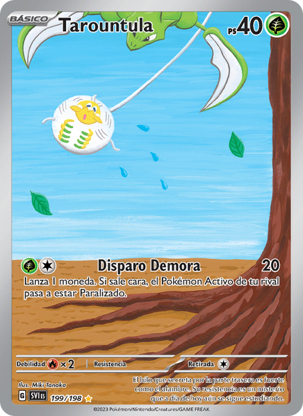 Tarountula 199 — Escarlata y Púrpura (Spanish Pokémon TCG card)