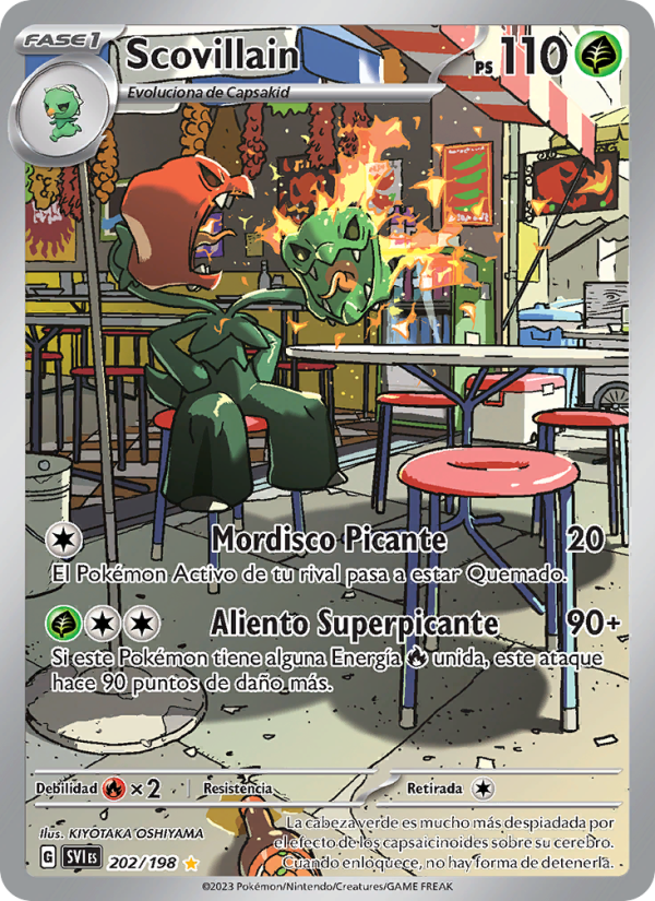 Scovillain 202 — Escarlata y Púrpura (Spanish Pokémon TCG card)