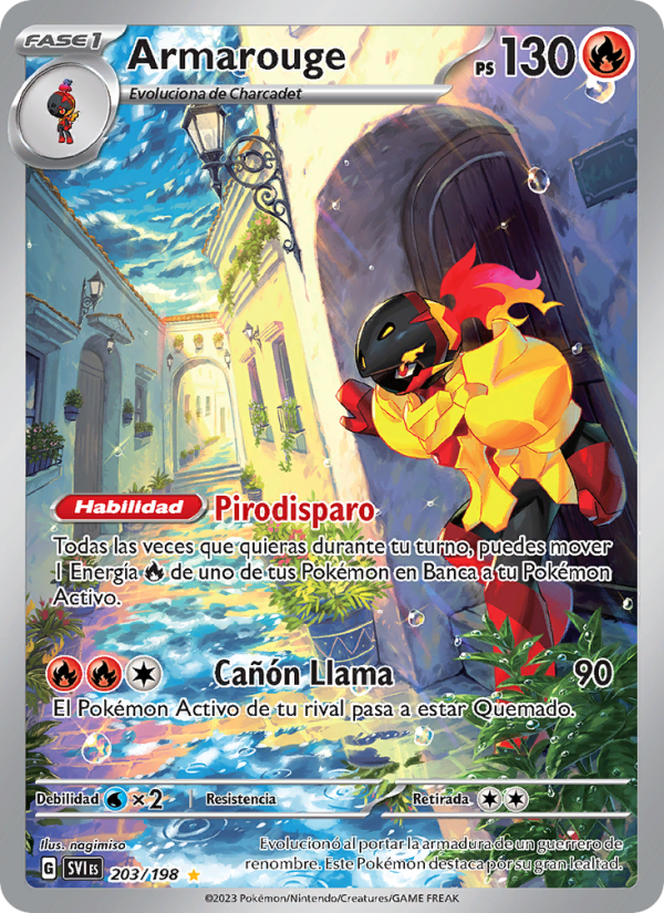 Armarouge 203 — Escarlata y Púrpura (Spanish Pokémon TCG card)