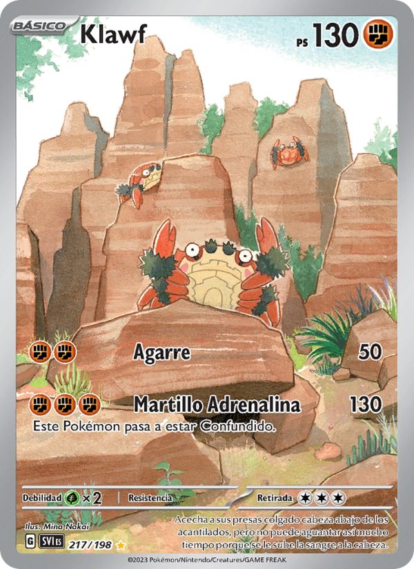 Klawf 217 — Escarlata y Púrpura (Spanish Pokémon TCG card)