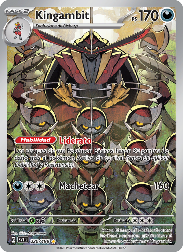 Kingambit 220 — Escarlata y Púrpura (Spanish Pokémon TCG card)
