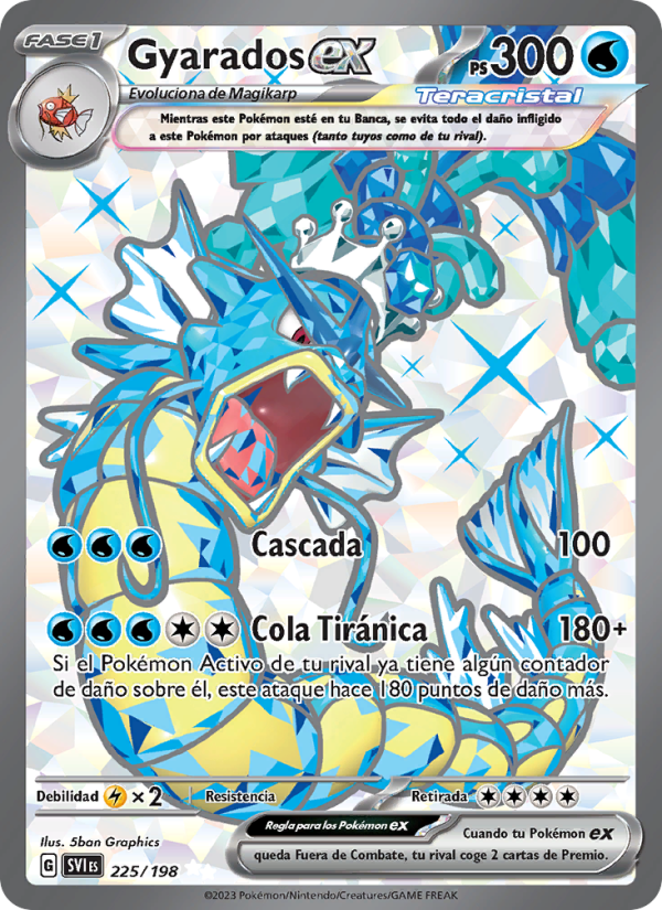 Gyarados ex 225 — Escarlata y Púrpura (Spanish Pokémon TCG card)