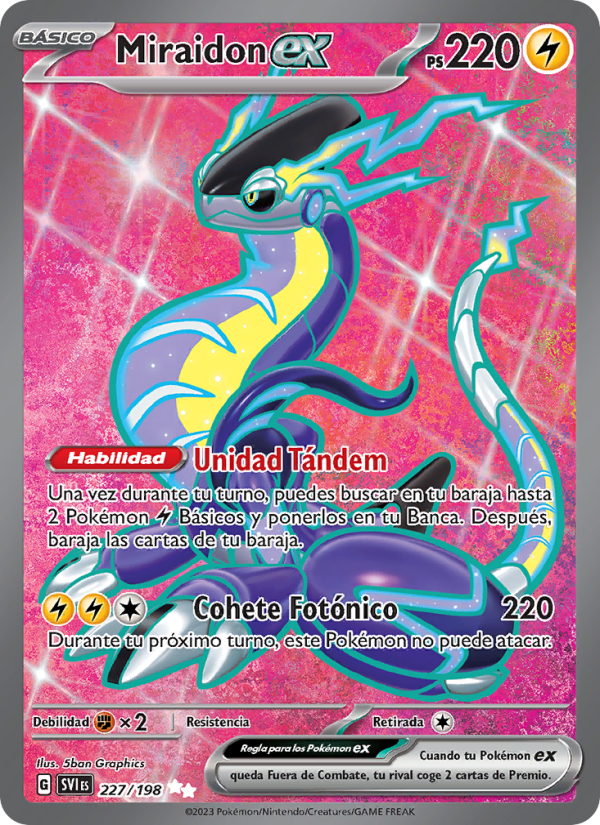 Miraidon ex 227 — Escarlata y Púrpura (Spanish Pokémon TCG card)
