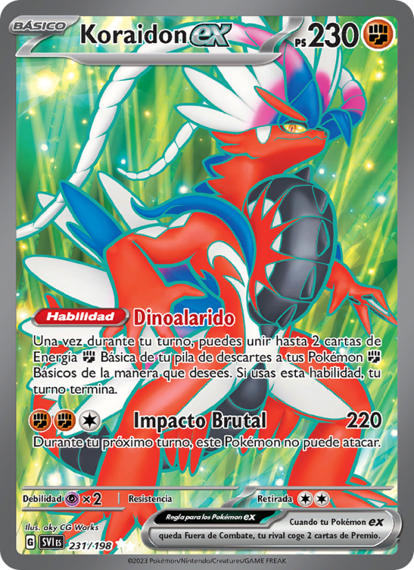Koraidon ex 231 — Escarlata y Púrpura (Spanish Pokémon TCG card)