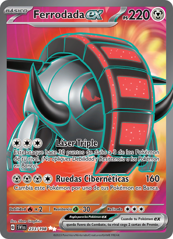 Ferrodada ex 233 — Escarlata y Púrpura (Spanish Pokémon TCG card)