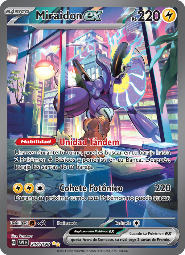 Miraidon ex 244 — Escarlata y Púrpura (Spanish Pokémon TCG card)