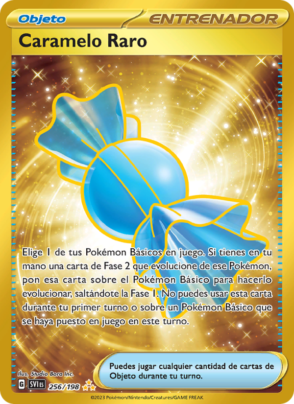 Caramelo Raro 256 — Escarlata y Púrpura (Spanish Pokémon TCG card)