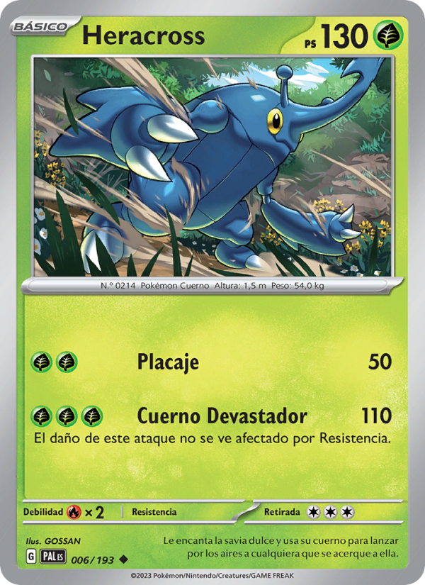 Heracross 006 — Evoluciones en Paldea (Spanish Pokémon TCG card)
