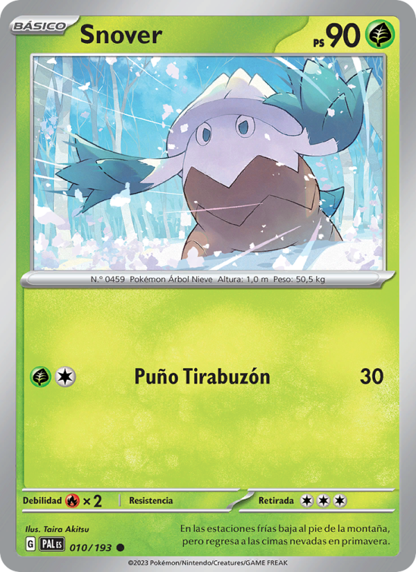 Snover 010 — Evoluciones en Paldea (Spanish Pokémon TCG card)