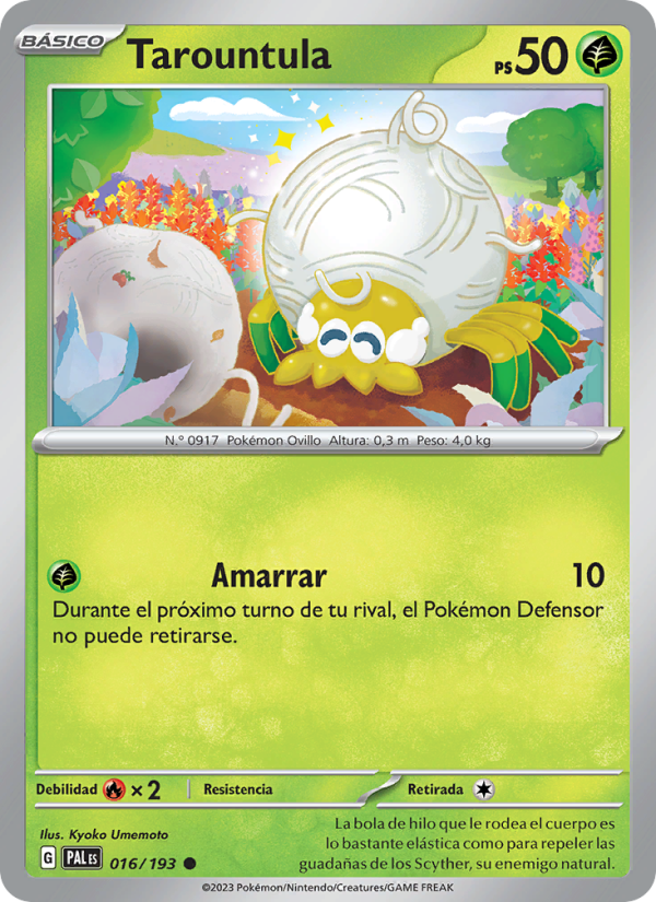 Tarountula 016 — Evoluciones en Paldea (Spanish Pokémon TCG card)