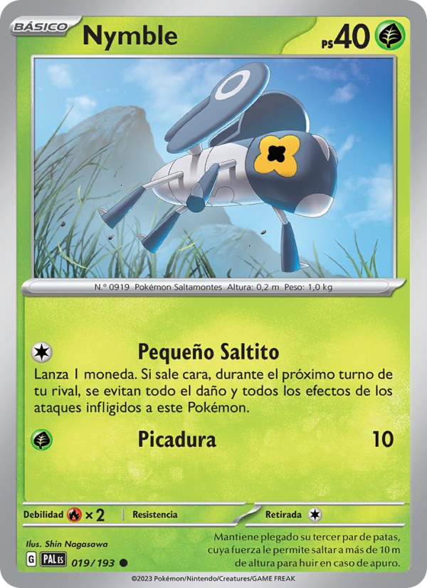Nymble 019 — Evoluciones en Paldea (Spanish Pokémon TCG card)