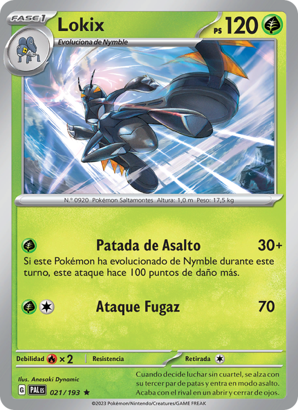 Lokix 021 — Evoluciones en Paldea (Spanish Pokémon TCG card)