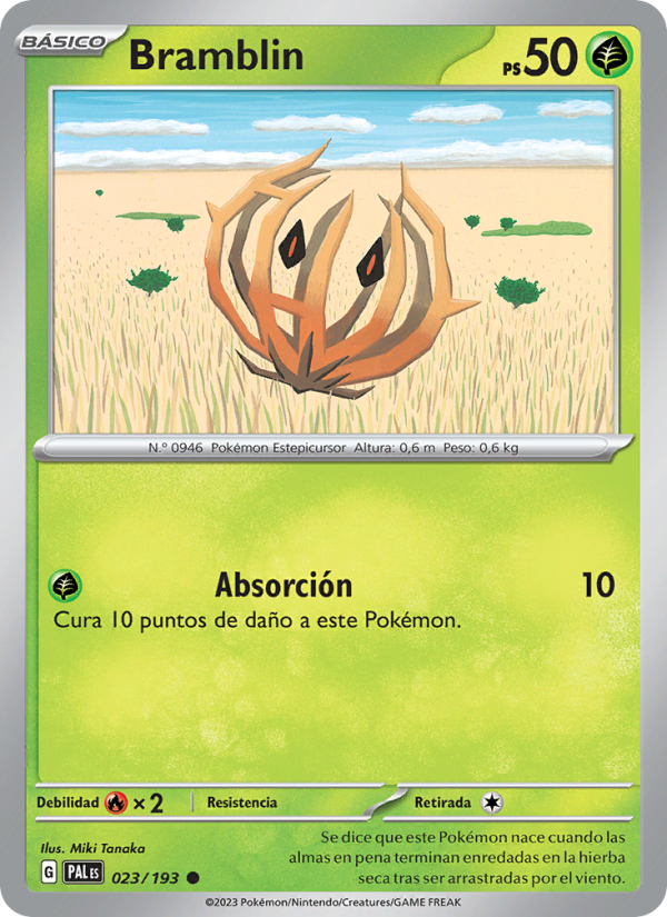 Bramblin 023 — Evoluciones en Paldea (Spanish Pokémon TCG card)