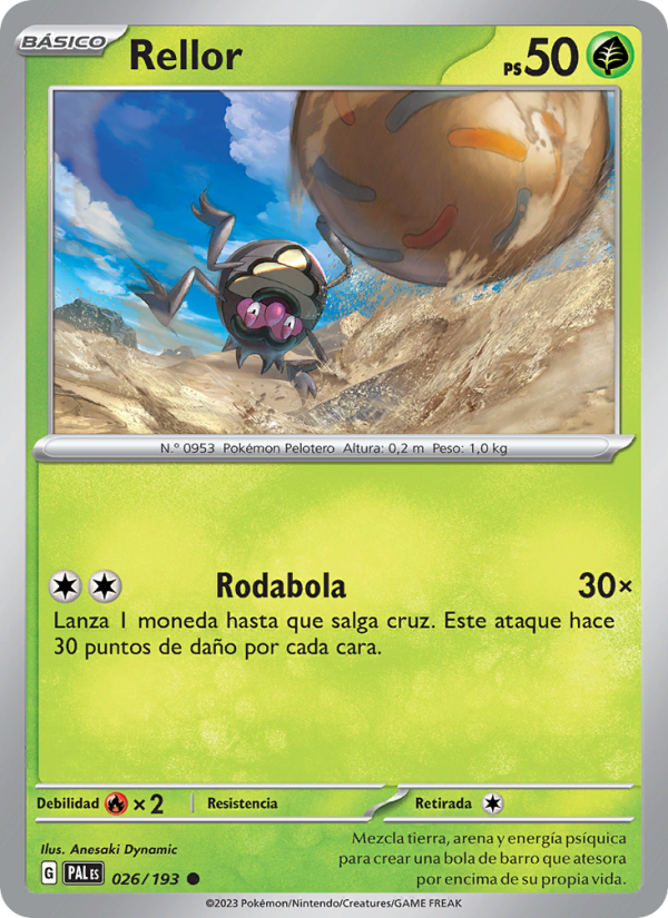 Rellor 026 — Evoluciones en Paldea (Spanish Pokémon TCG card)