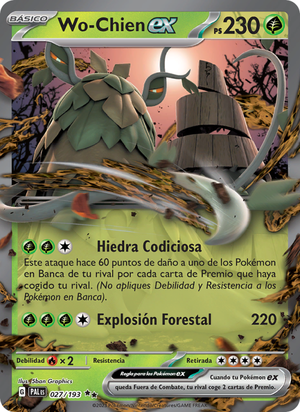 Wo-Chien ex 027 — Evoluciones en Paldea (Spanish Pokémon TCG card)