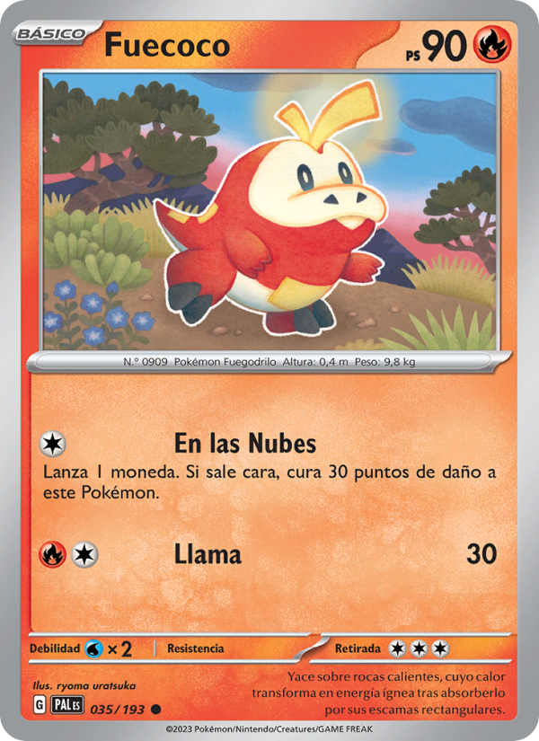 Fuecoco 035 — Evoluciones en Paldea (Spanish Pokémon TCG card)