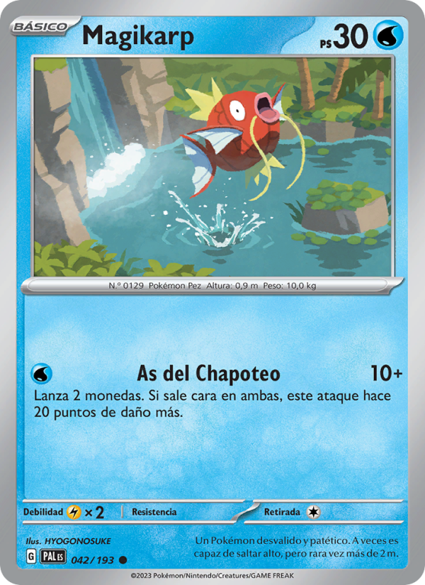 Magikarp 042 — Evoluciones en Paldea (Spanish Pokémon TCG card)