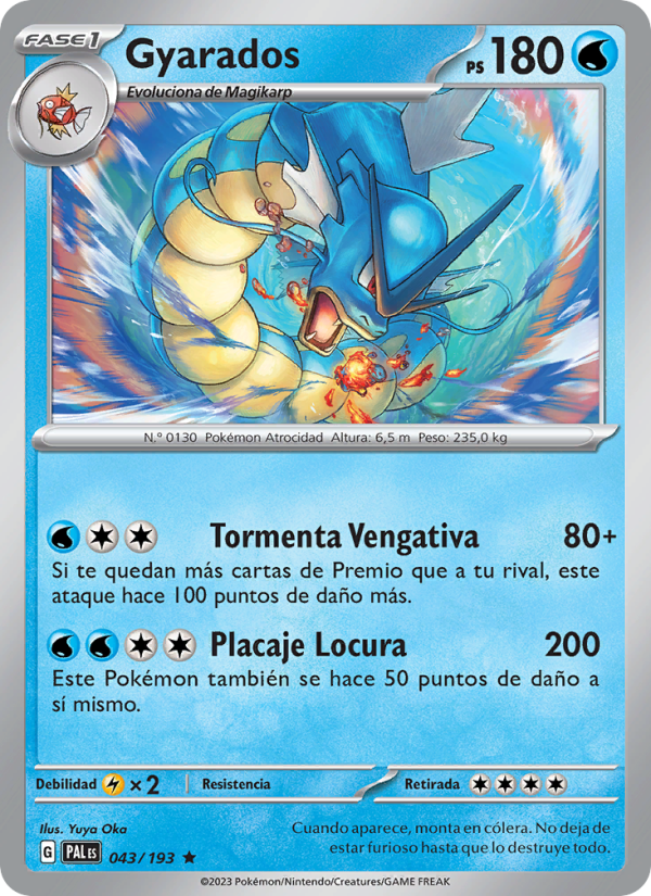 Gyarados 043 — Evoluciones en Paldea (Spanish Pokémon TCG card)