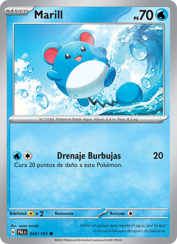Marill 044 — Evoluciones en Paldea (Spanish Pokémon TCG card)