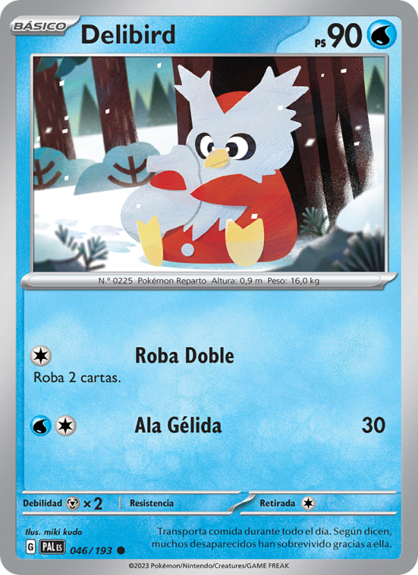 Delibird 046 — Evoluciones en Paldea (Spanish Pokémon TCG card)