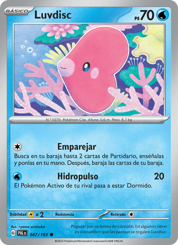 Luvdisc 047 — Evoluciones en Paldea (Spanish Pokémon TCG card)