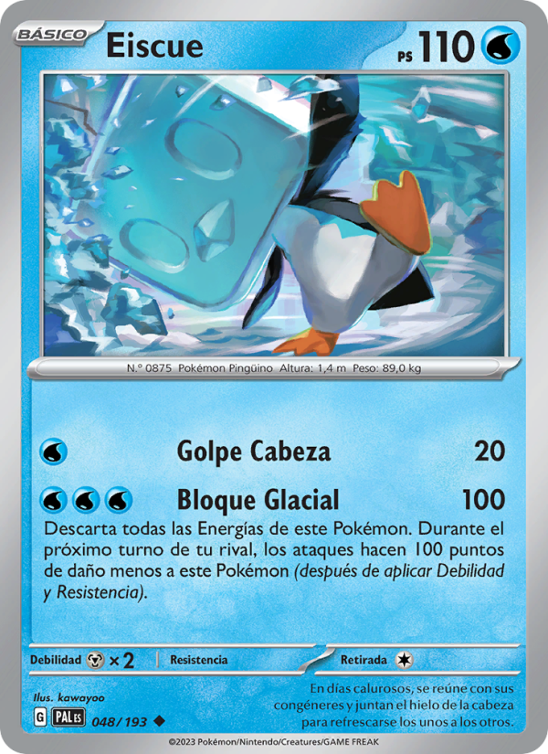 Eiscue 048 — Evoluciones en Paldea (Spanish Pokémon TCG card)