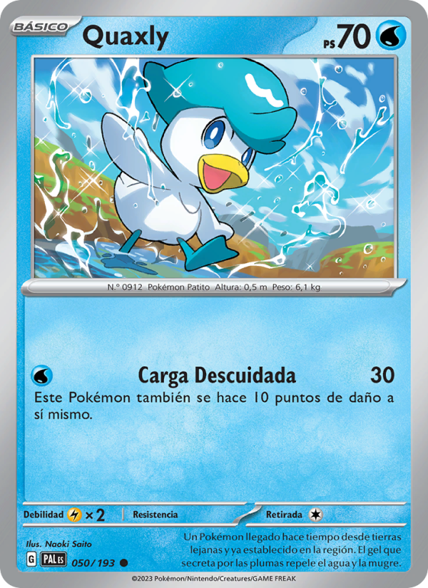 Quaxly 050 — Evoluciones en Paldea (Spanish Pokémon TCG card)