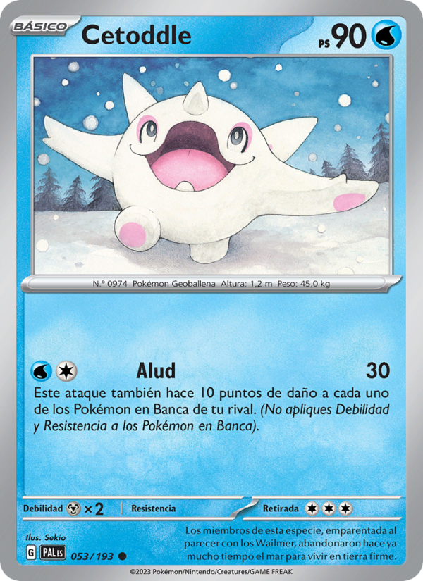 Cetoddle 053 — Evoluciones en Paldea (Spanish Pokémon TCG card)