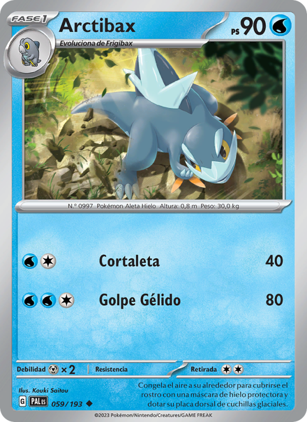 Arctibax 059 — Evoluciones en Paldea (Spanish Pokémon TCG card)
