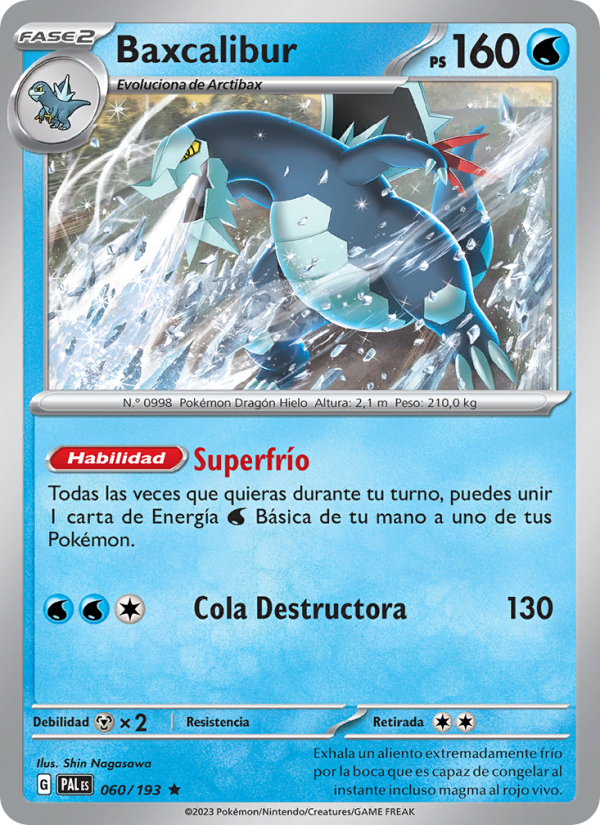 Baxcalibur 060 — Evoluciones en Paldea (Spanish Pokémon TCG card)