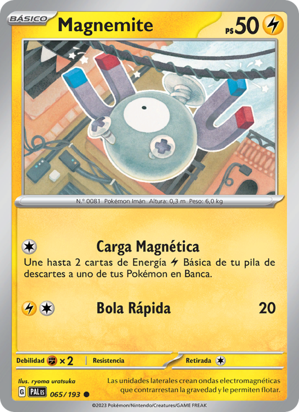 Magnemite 065 — Evoluciones en Paldea (Spanish Pokémon TCG card)