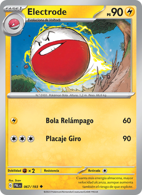 Electrode 067 — Evoluciones en Paldea (Spanish Pokémon TCG card)