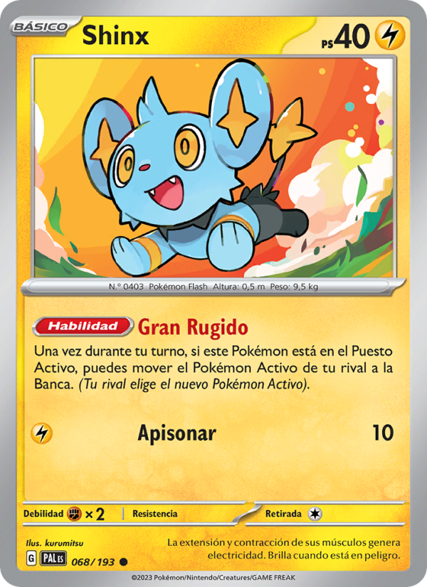 Shinx 068 — Evoluciones en Paldea (Spanish Pokémon TCG card)