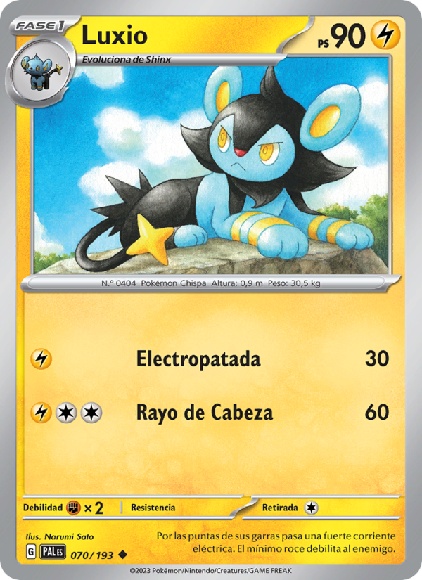 Luxio 070 — Evoluciones en Paldea (Spanish Pokémon TCG card)