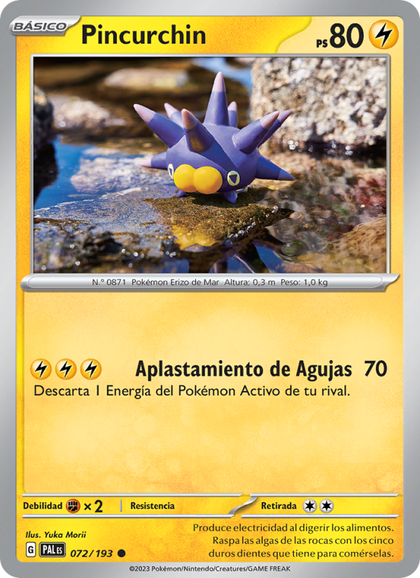 Pincurchin 072 — Evoluciones en Paldea (Spanish Pokémon TCG card)