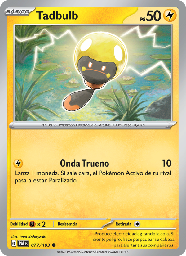 Tadbulb 077 — Evoluciones en Paldea (Spanish Pokémon TCG card)