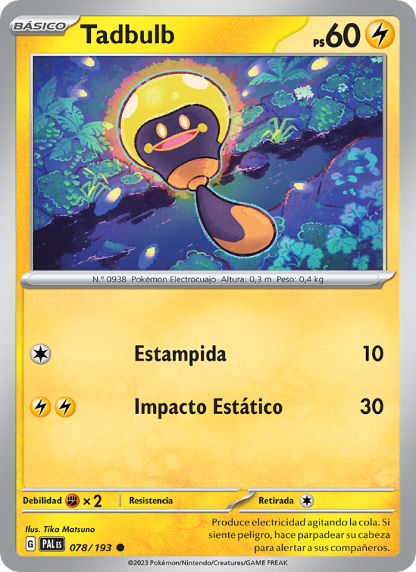 Tadbulb 078 — Evoluciones en Paldea (Spanish Pokémon TCG card)