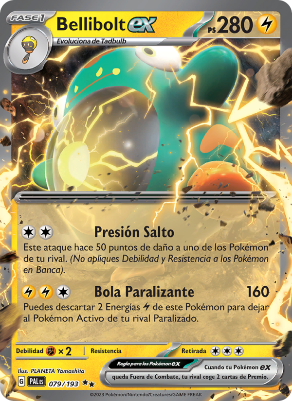 Bellibolt ex 079 — Evoluciones en Paldea (Spanish Pokémon TCG card)