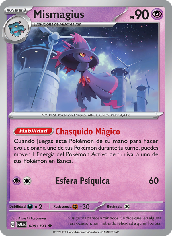 Mismagius 088 — Evoluciones en Paldea (Spanish Pokémon TCG card)