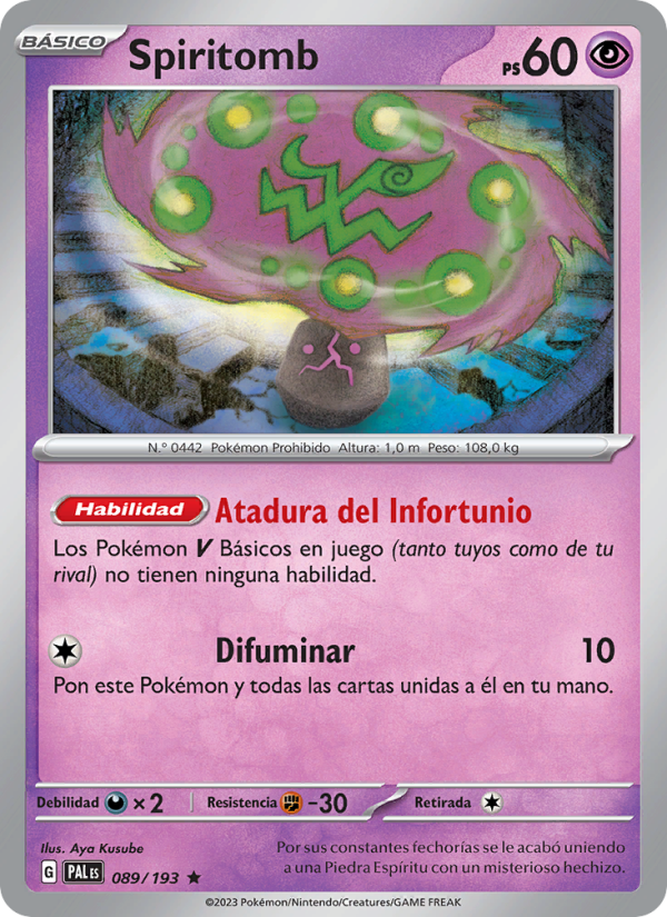 Spiritomb 089 — Evoluciones en Paldea (Spanish Pokémon TCG card)