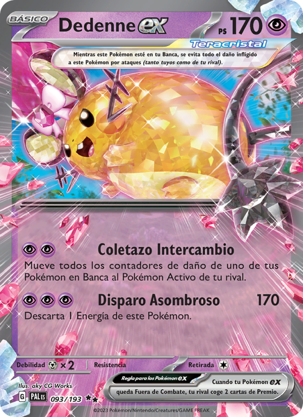 Dedenne ex 093 — Evoluciones en Paldea (Spanish Pokémon TCG card)